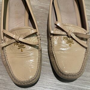 Prada Tan Leather Loafers for Women